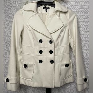 Women’s off-white pea coat